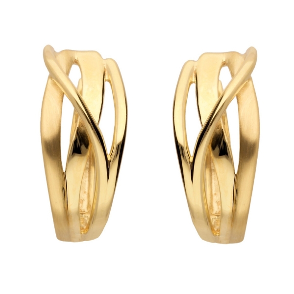 Creole Ohrring 14,2x6,2mm Klappscharnier 8Kt 333 GOLD