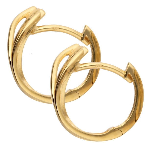 Creole Ohrring 14,2x6,2mm Klappscharnier 8Kt 333 GOLD
