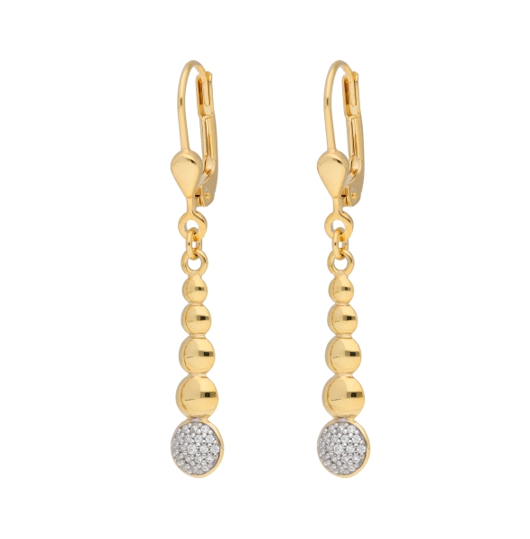 Ohrhänger 40mm mit Zirkonia 8kt 333 GOLD