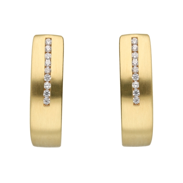 Creole Klappscharnier Zirkonia Ø16,4mm 8Kt 333 GOLD