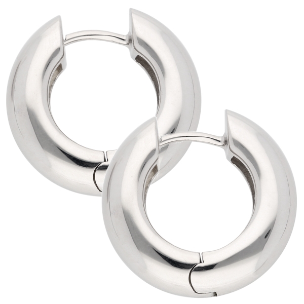 Creole 18,8x5,8mm Klappscharnier glänzend Silber 925