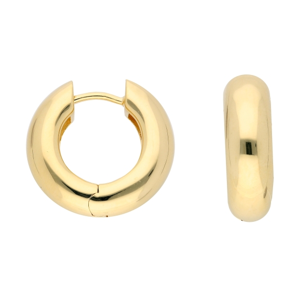 Creole 18,8x5,9mm Klappscharnier glänzend vergoldet Silber 925