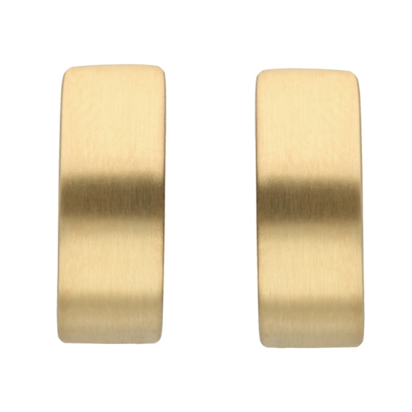 Creole rund 14,4x5,2mm Klappscharnier mattiert vergoldet Silber 925