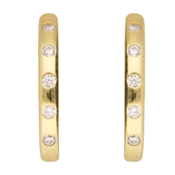 Creole Klappscharnier Zirkonia Ø12,7mm 8Kt 333 GOLD
