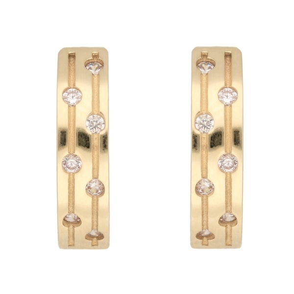 Creole Klappscharnier Zirkonia Ø12mm 8Kt 333 GOLD
