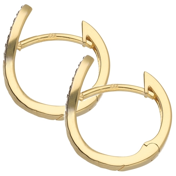 Creole Klappscharnier Zirkonia Ø16mm 8Kt 333 GOLD