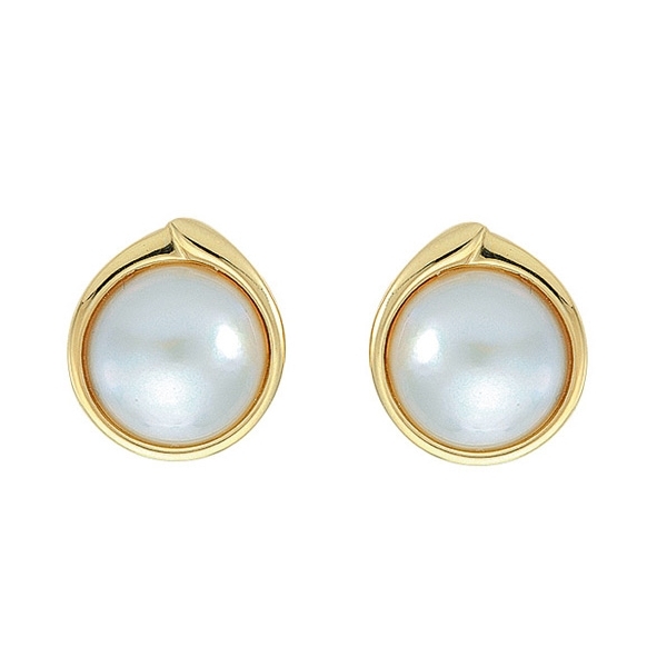 Ohrstecker Ohrclip Mabeperle 14Kt 585 GOLD