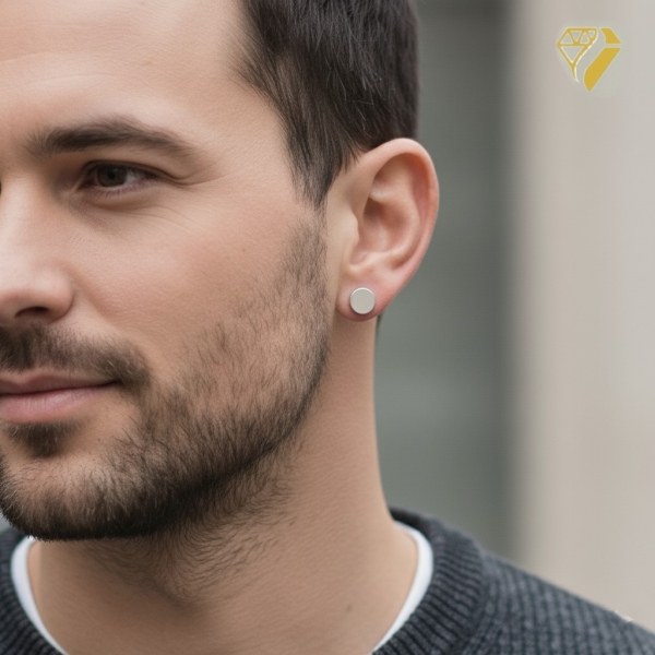 Ohrstecker runde Platte gravierbar 6mm 925 Silber