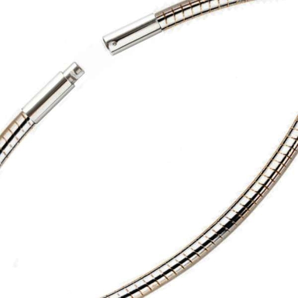 Collier Kette Omegareifen 2mm Bajonett Edelstahl