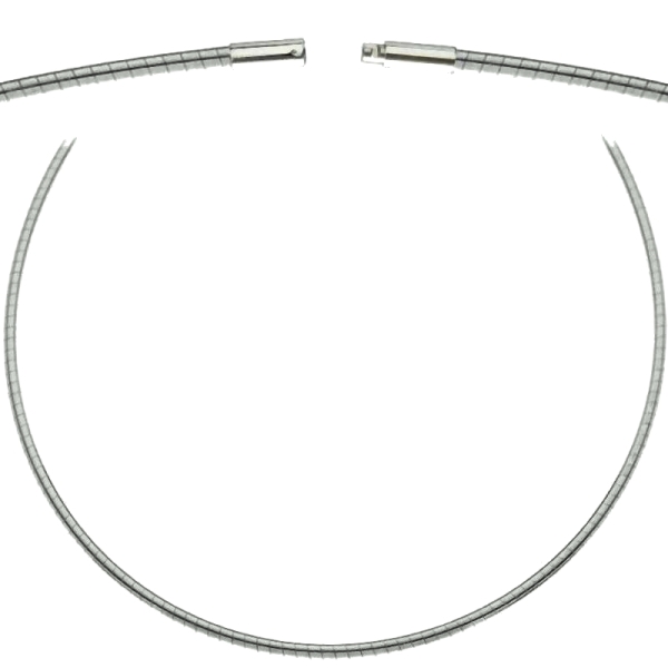 Collier Kette Omegareifen 2mm Bajonett Edelstahl