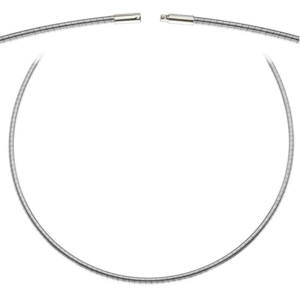 Collier Kette Omegareifen 1,5mm Bajonett Edelstahl