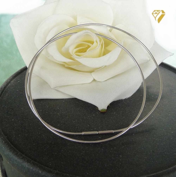 Collier Kette Omegareifen 1,5mm Bajonett Edelstahl