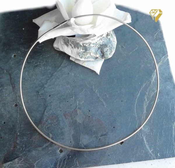 Collier Kette Omegareifen 2mm Bajonett Edelstahl