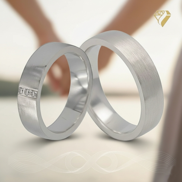 Partnerringe Freundschaftsringe Trauringe aus 925 Silber matt