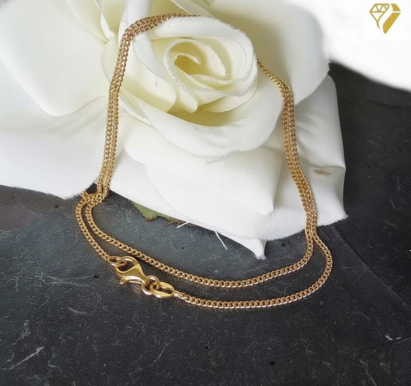 Kette Panzer 1,4mm vergoldet Silber 925 40cm