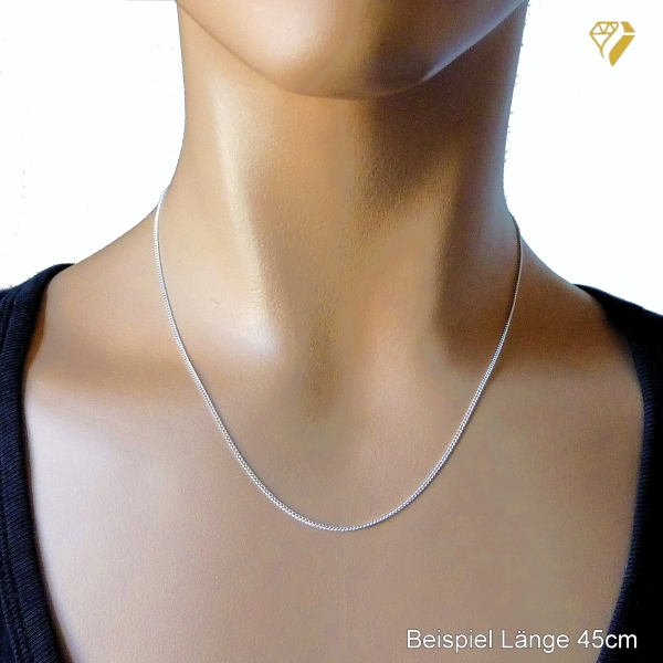 Kette Panzer 1,4mm Silber 925 40cm