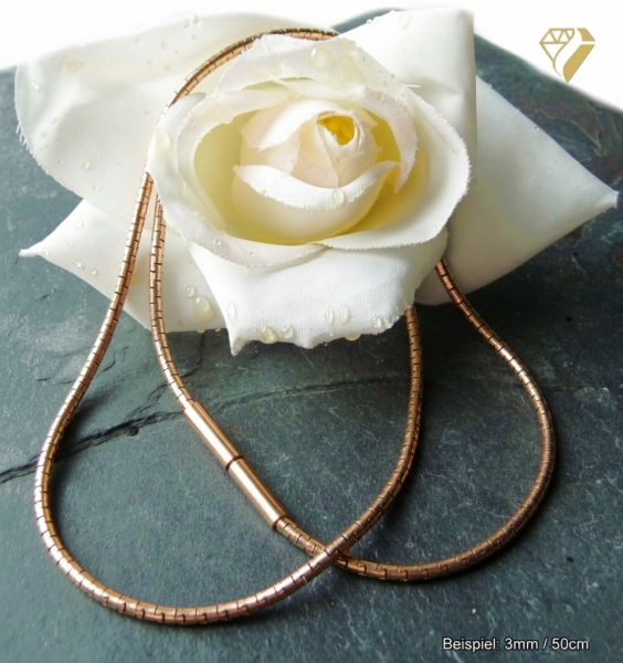 Exklusive Puzzlekette Collier 3 oder 4mm mit Bajonettverschluss Edelstahl