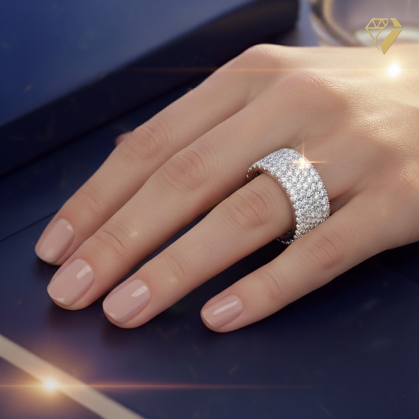 Ring mit Zirkonia 11mm 925 Silber Gr. 58