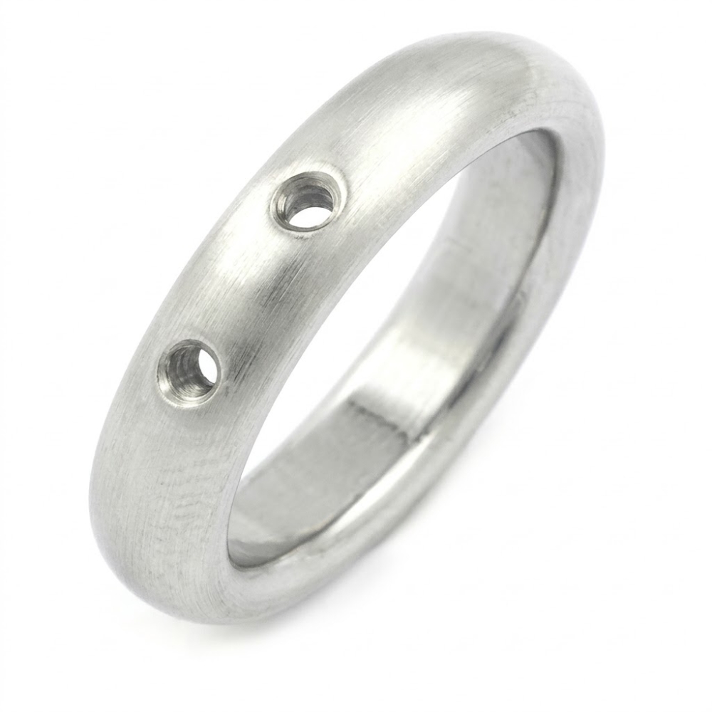 Ring 5mm - Nicole 2.0 DUO - Edelstahl für zwei Schraubelemente und Farben nach Wahl