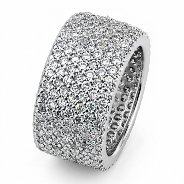 Ring mit Zirkonia 11mm 925 Silber Gr. 58