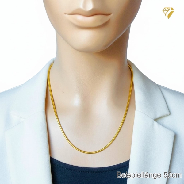 Collier Schlange 2,5mm 14Kt 585 GOLD 45cm