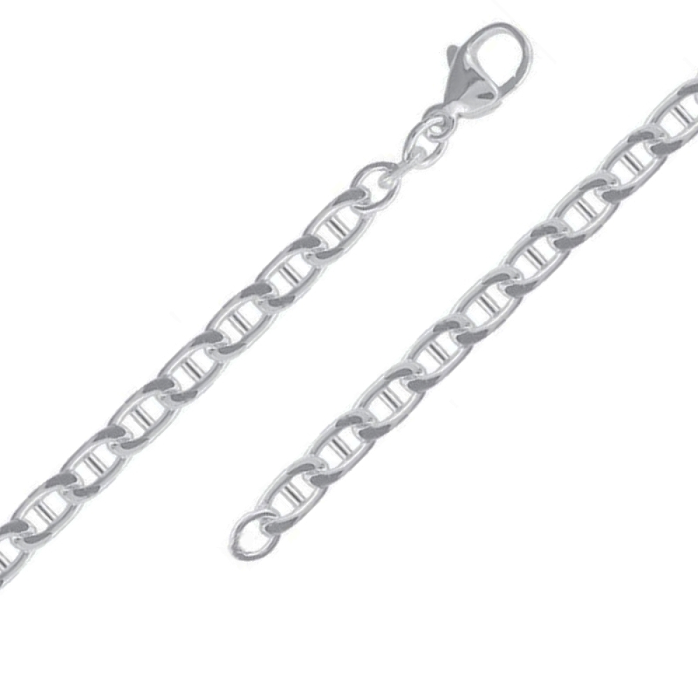 Armband 4,2mm Stegpanzerkette glänzend Silber 925 21cm