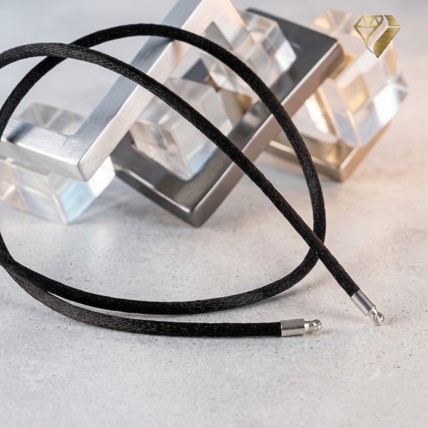 Collier Stoffband 2,8mm Farbwahl für Wechselschliesse