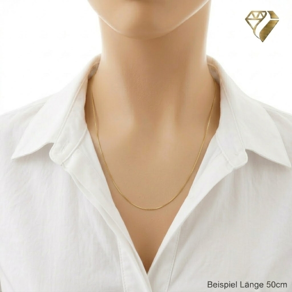 Collier Kette 1mm Venezianer vergoldet Silber 925 42cm