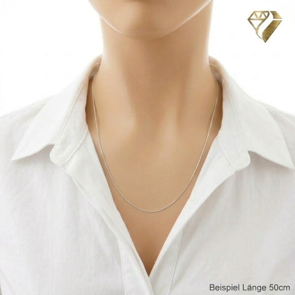 Collier Venezianerkette 1mm 14Kt 585 WEISSGOLD 45cm