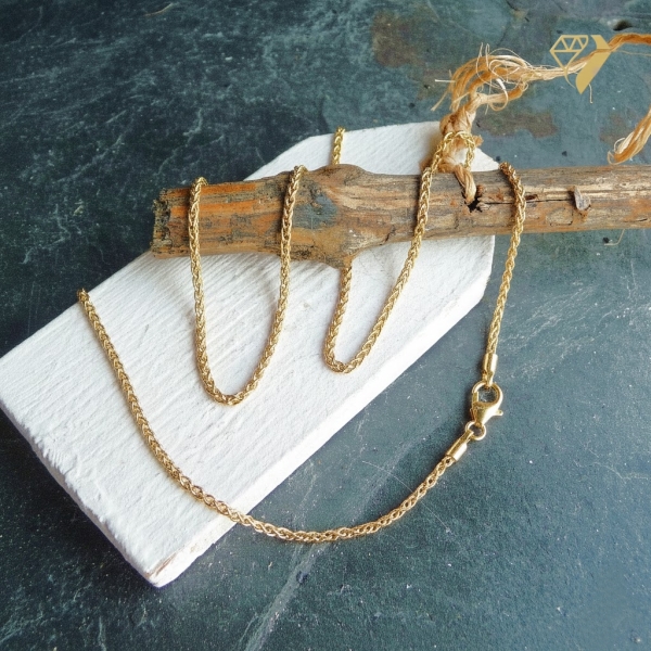 Collier Zopfkette 1,7mm 8Kt 333 GOLD 45cm