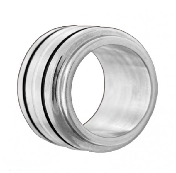 Anhänger Edelstahl Ring black-white
