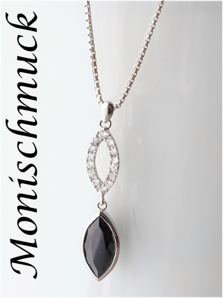Anhänger Silber 925 schwarz crystal