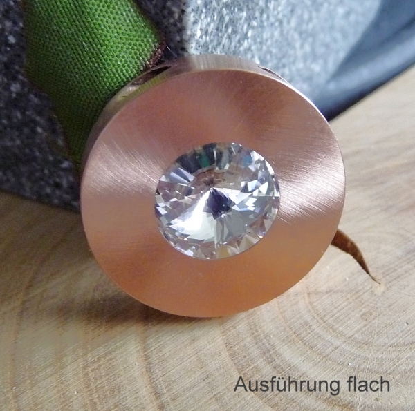 Anhänger Edelstahl rose vergoldet mit Kristall Elements oder Süßwasserperle nach Wahl