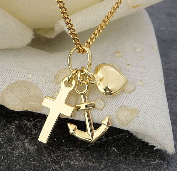 Anhänger Glaube-Liebe-Hoffnung 8Kt 333 GOLD