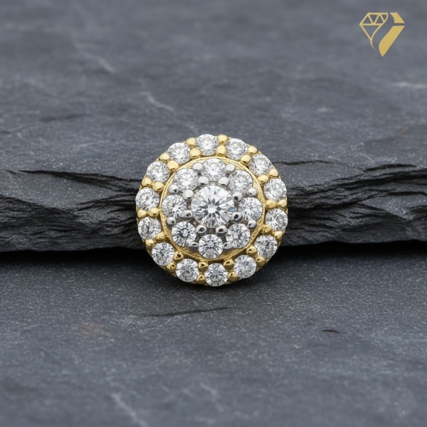 Anhänger 9mm Zirkonia 8Kt 333 GOLD