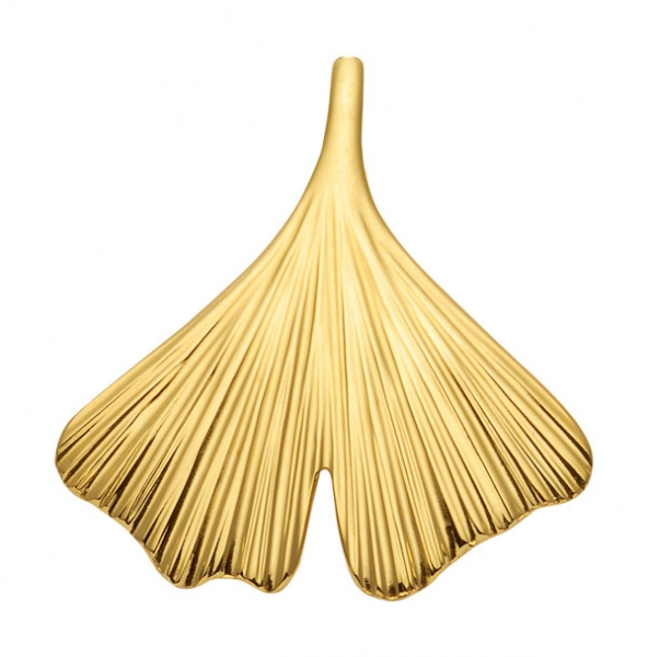 Anhänger 20mm Ginkgoblatt 14Kt 585 GOLD