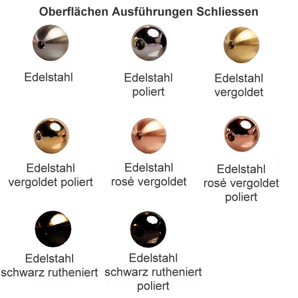 Wechselschliesse Edelstahl Kugel 8-20mm