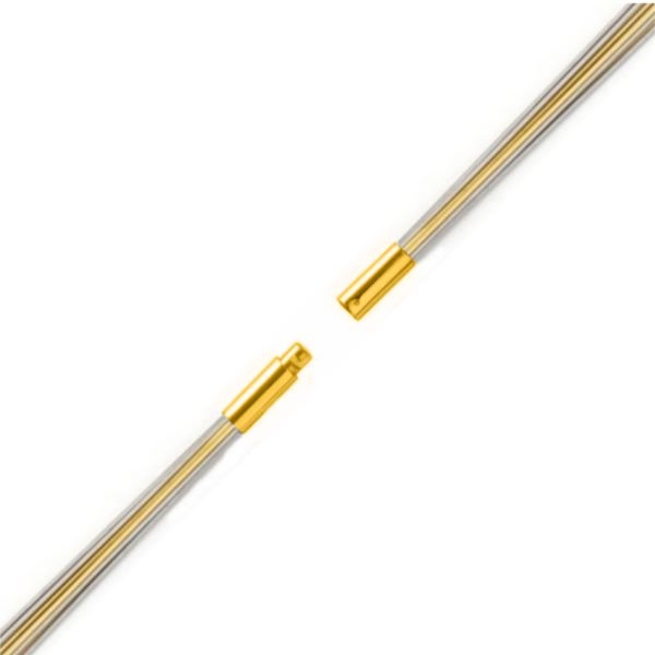 Exklusives Edelstahl Collier 3-10 reihig bicolor versilbert-gold mit Bajonettverschluss