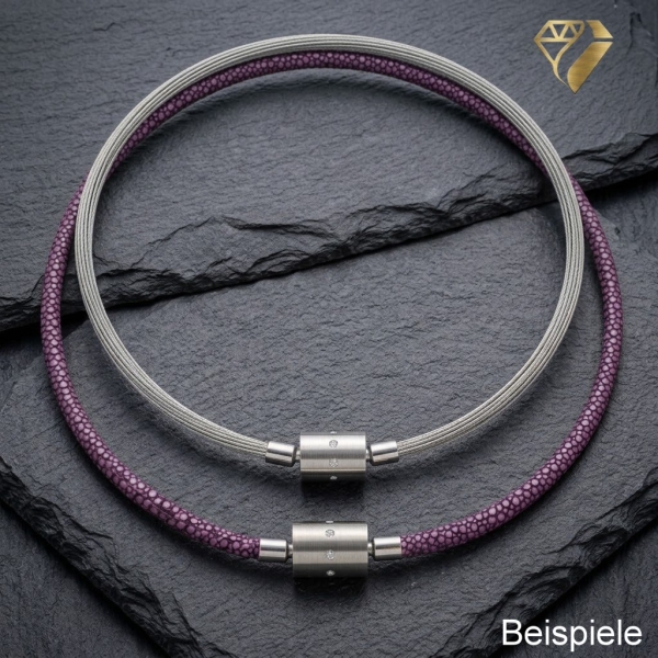 Wechselschliesse Edelstahl Zylinder mit Zirkonia