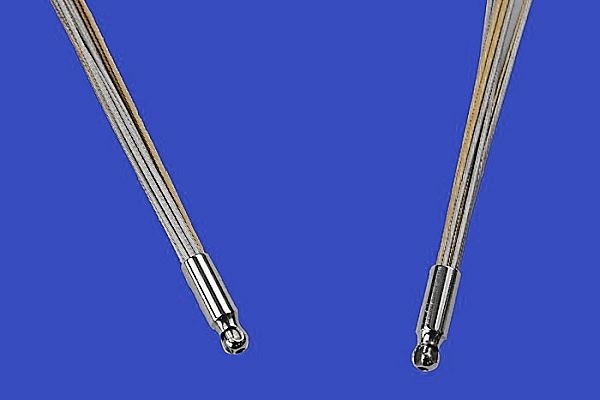 Edelstahl Collier bicolor für Wechelschliesse 10-reihig