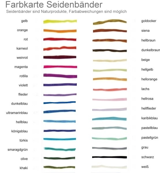 Collier Seidenband handgefärbt mit Edelstahl Bajonett Farbe nach Wahl