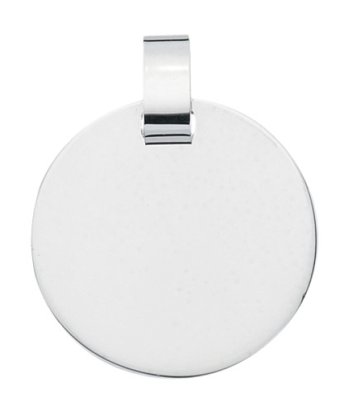 Anhänger Gravurplatte rund 18mm Silber 925