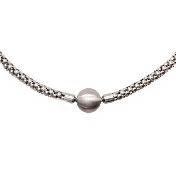 Edelstahl Collier Himbeerkette 8mm für Wechelschliesse 38cm