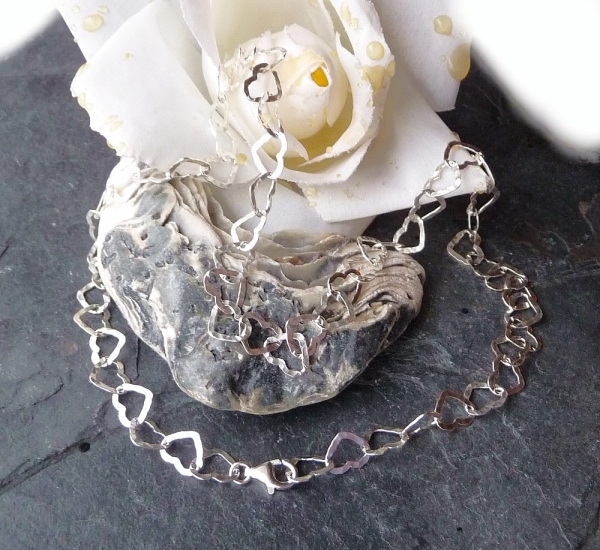 Collier Kette Design Herzen 925 Silber 40-90cm