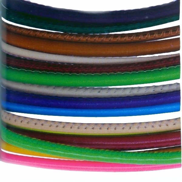 Lederbänder Colliers Armbänder Kalbsleder 3mm mit Clickverschluss Edelstahl