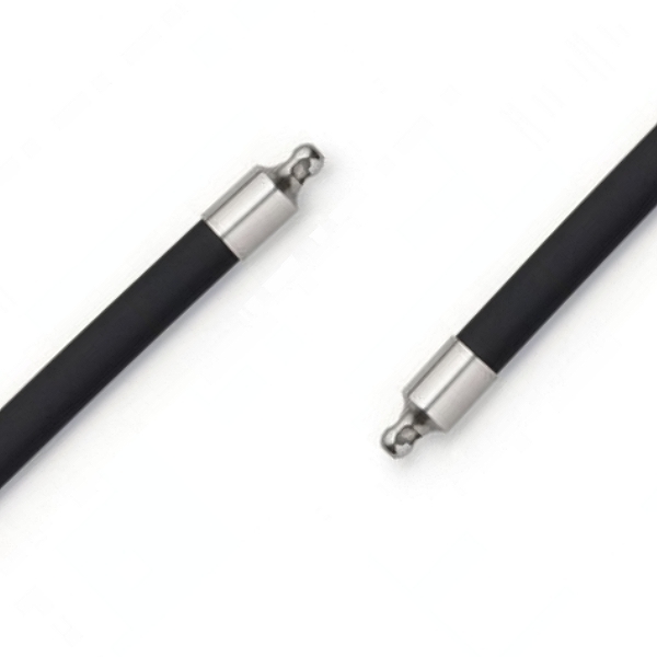 Collier Kautschuk schwarz 8mm für Wechselschliesse