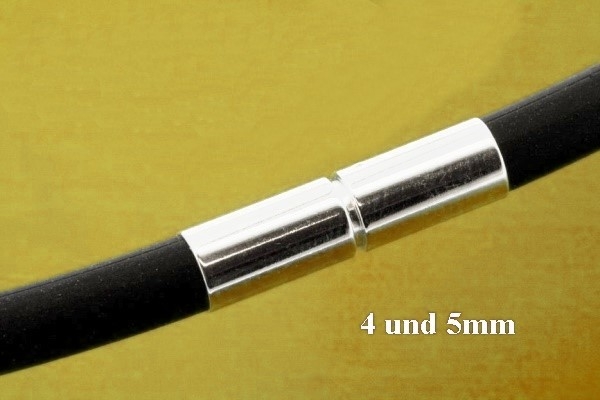 Kautschukbänder 1,2-5mm schwarz oder transparent mit Edelstahl Bajonett
