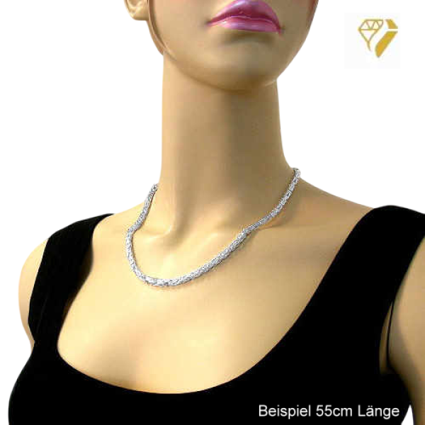 Kette Collier 4mm Königskette Silber 925 55cm