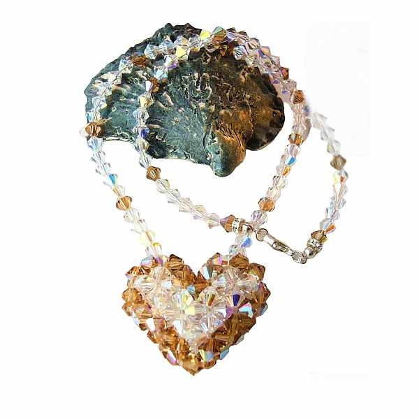 Collier Herz Light Colorado Topaz AB Crystal AB 53cm