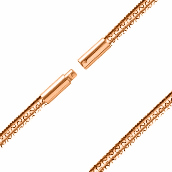 Exklusives Collier Edelstahl La-Ola 4-6,5mm mit Bajonettverschluss 38-55cm